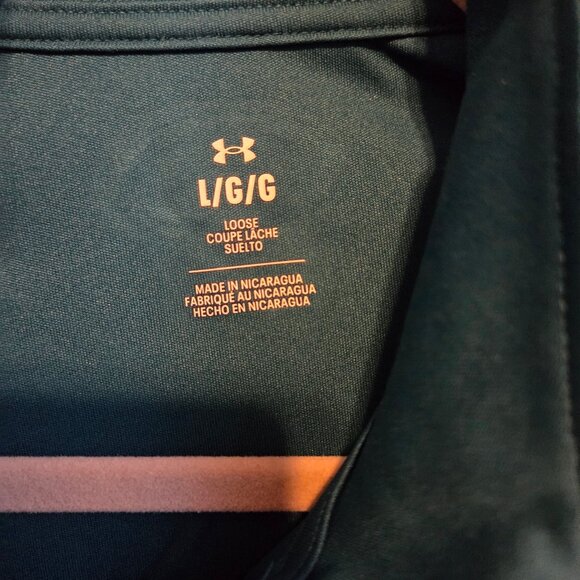 Men's Under Armour Teal Green Quarter Zip - Picture 2 of 3